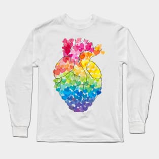 Heart of Hearts (watercolor heart) Long Sleeve T-Shirt